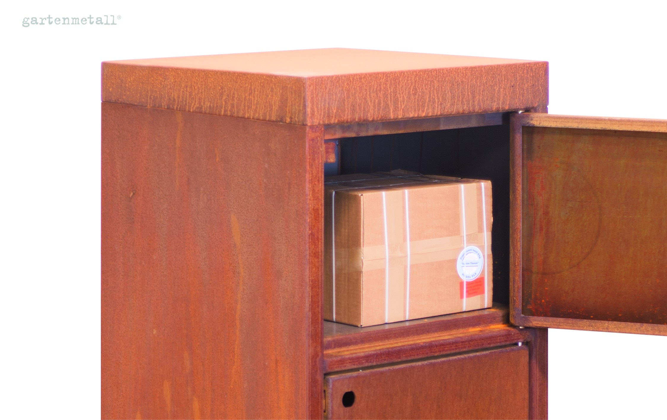 Paketbox POSTALE mit 2 Fächern DIN rechts