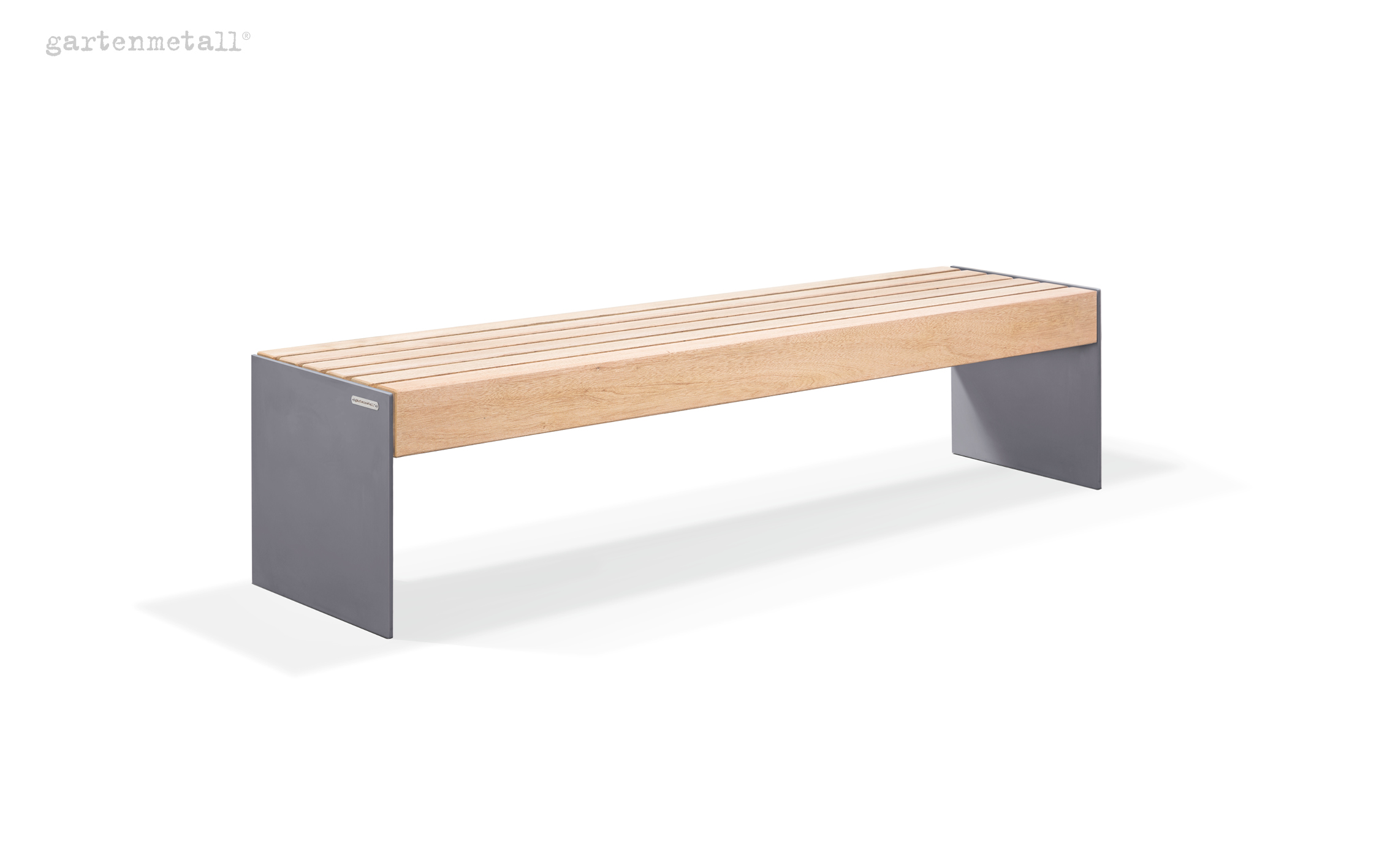 Bench type KEMPTEN 2.0 m with seat support hardwood
