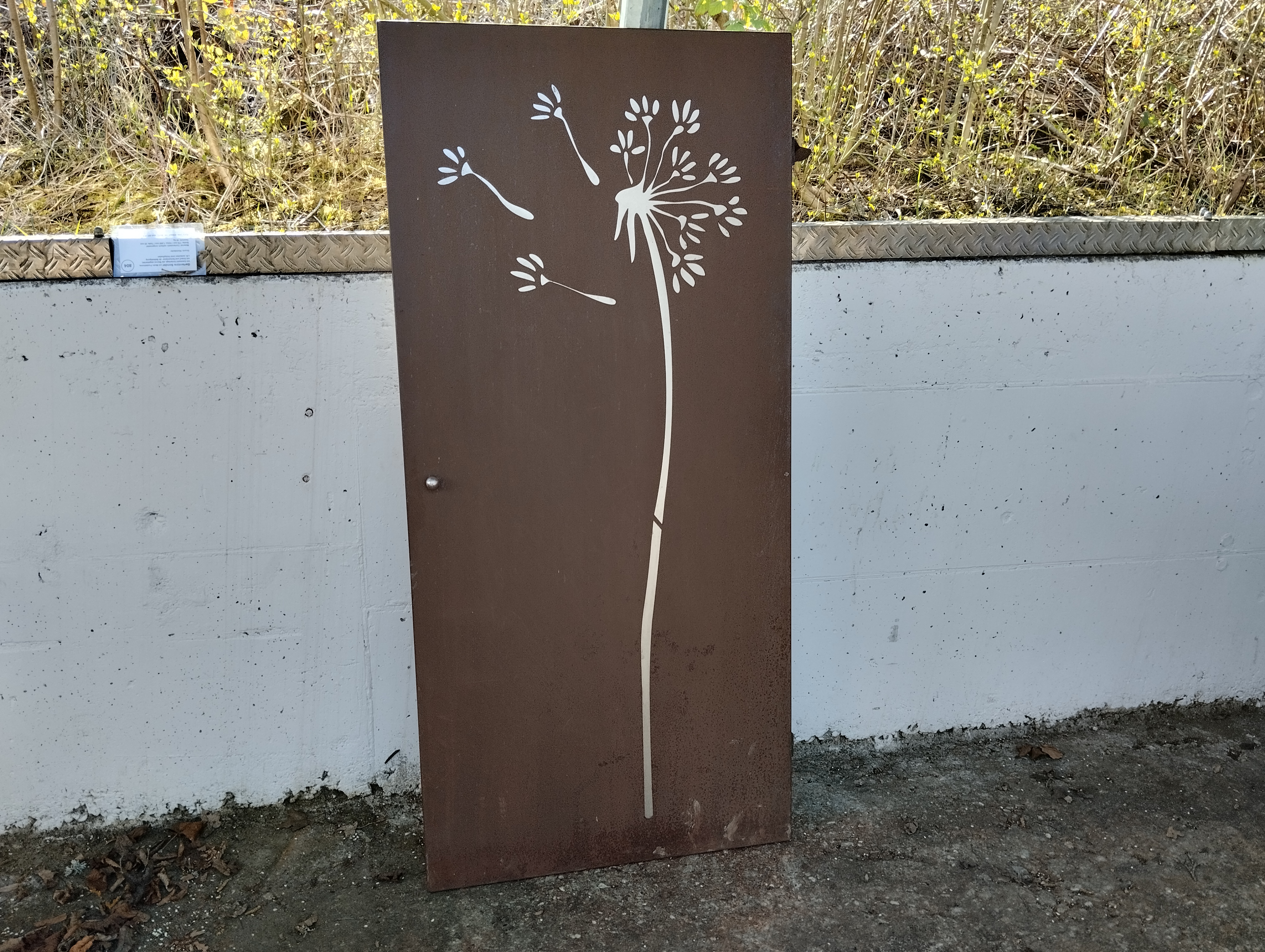 Gartentüre Sonder mit Motiv "PUSTEBLUME"