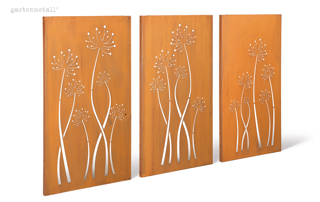 Motivwand VISTA "FLORES"-TRILOGIE 3x1800x1000x50 mm