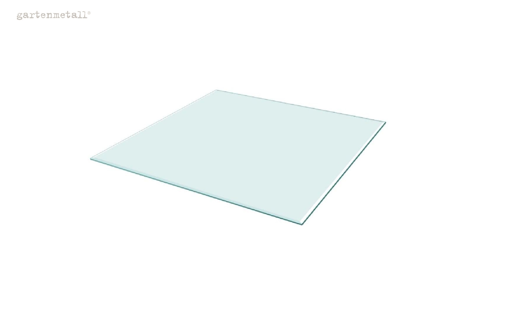 Glasabdeckung für Tisch GARDA 1.000 x 1.000 mm