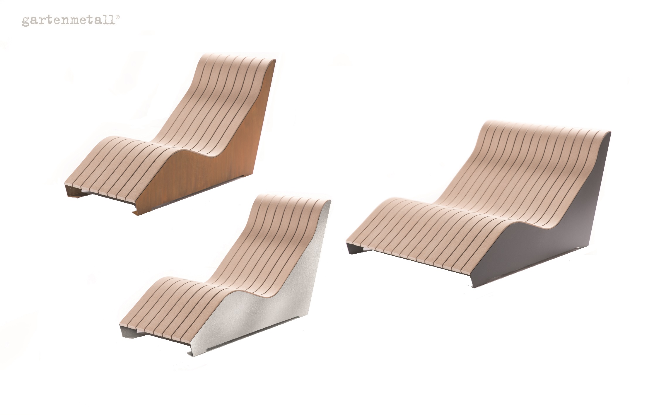 Wave lounger FELICE with RESYSTA support