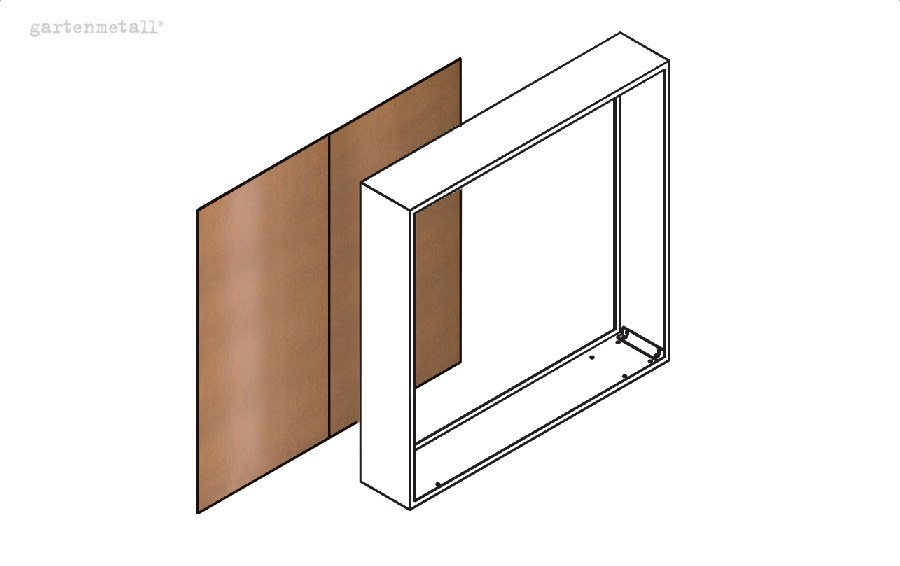 Rückwand für Sichtschutzwand LIGNA 2.000x2.000 mm