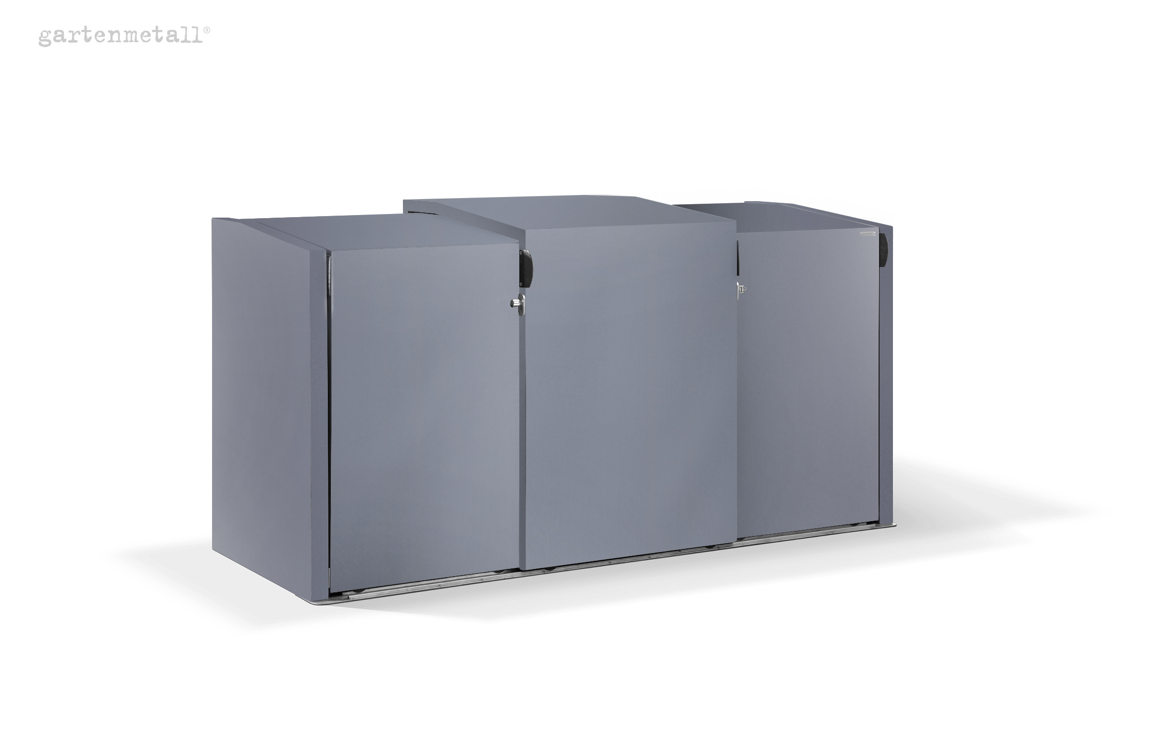 XANTEN bin box for 3 bins 240 l with 3 sliding doors