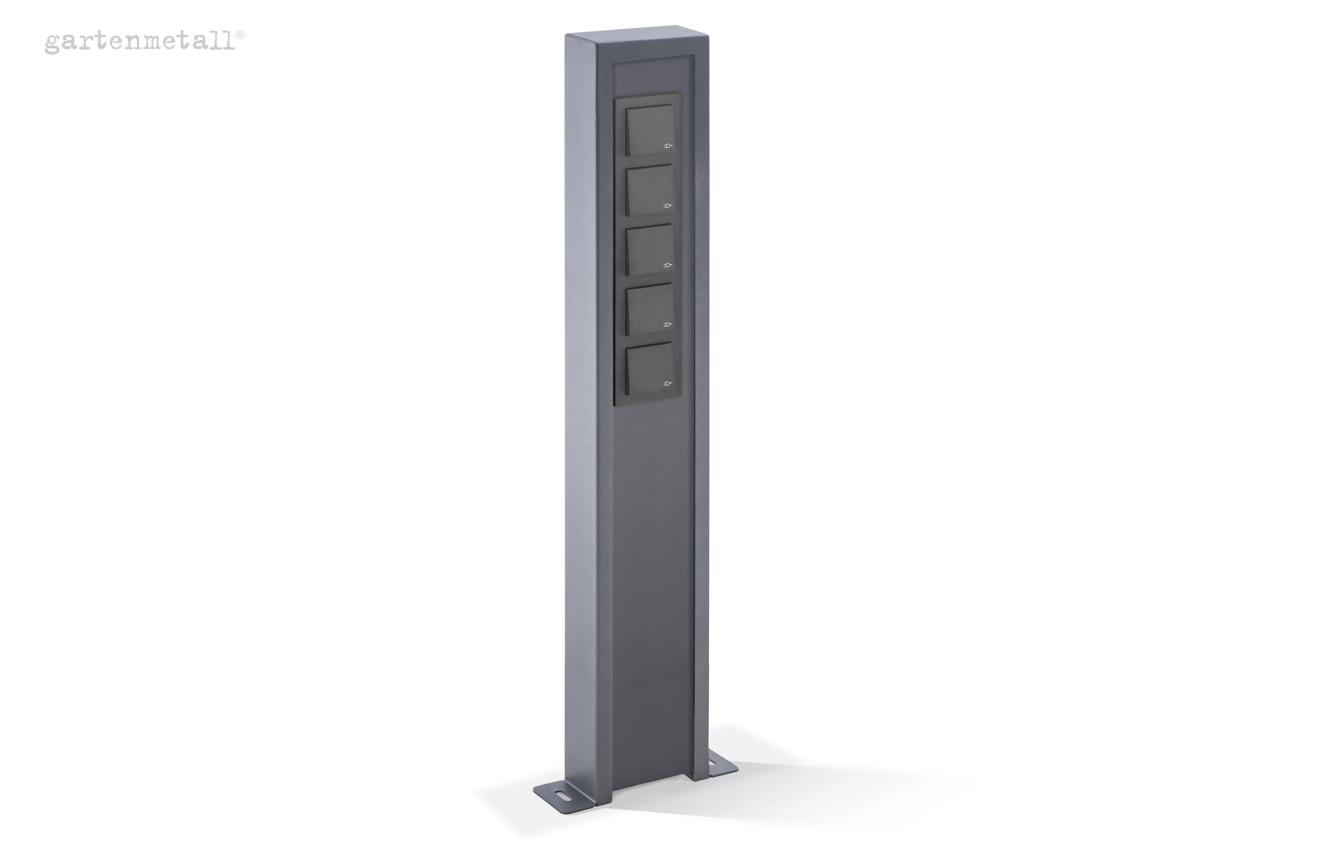5-fold COMO 900 socket column in colour-coated stainless steel
