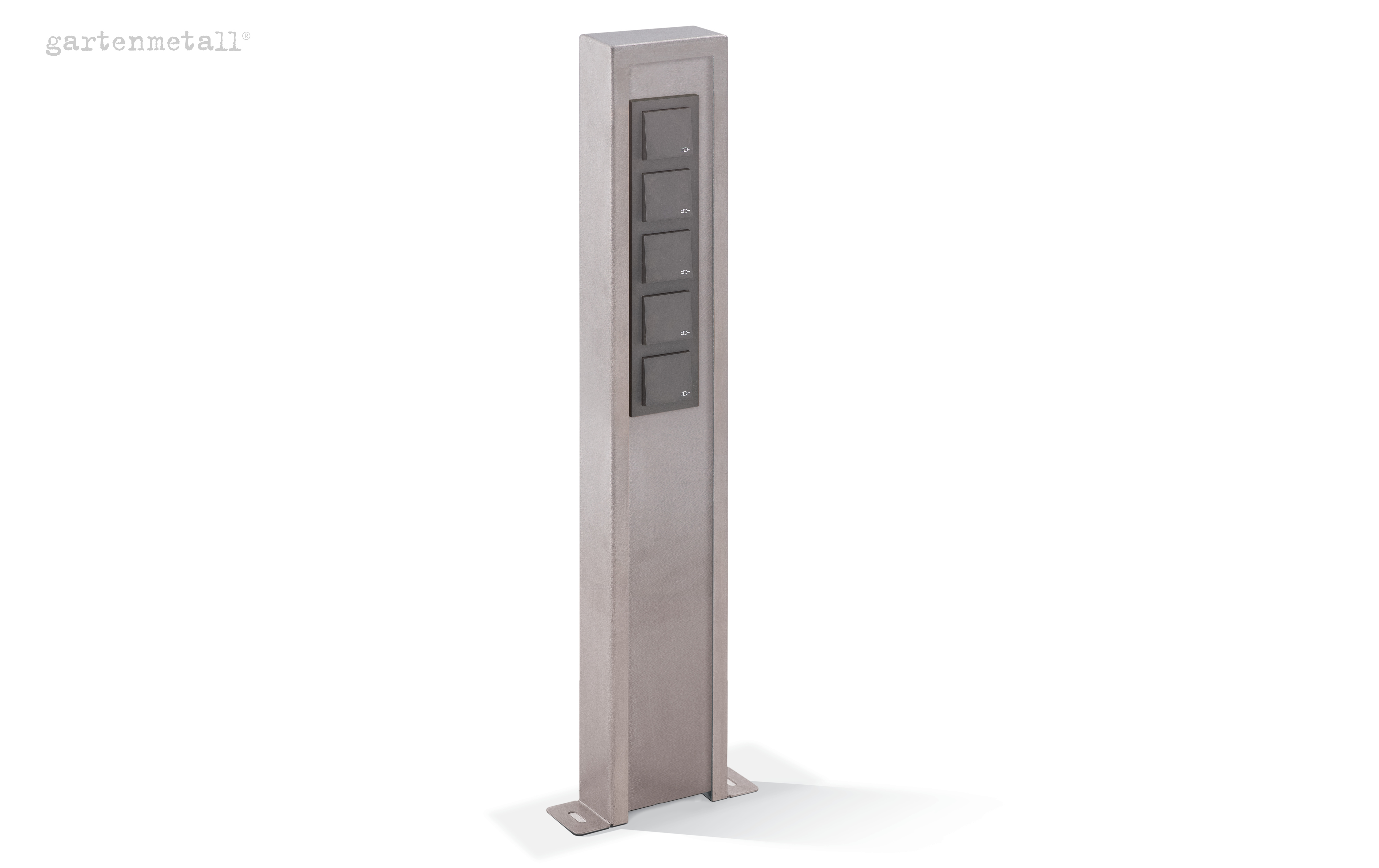 5-fold socket column COMO 900 in stainless steel