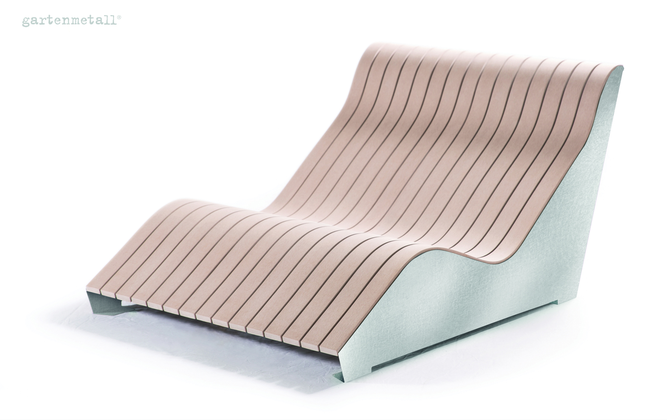 Wave lounger FELICE with support in RESYSTA® private
