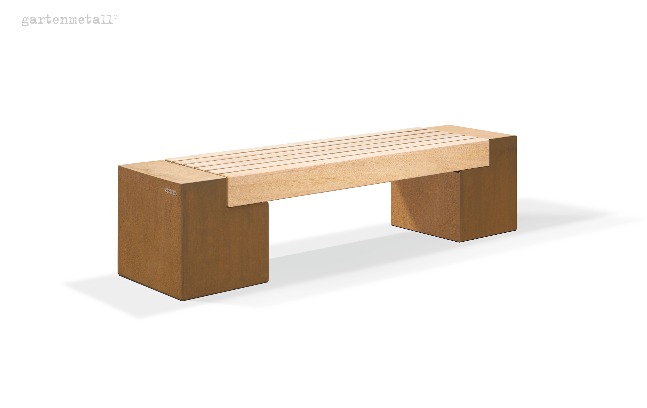 Bench type MINDEN 2.0 m with seat support hardwood