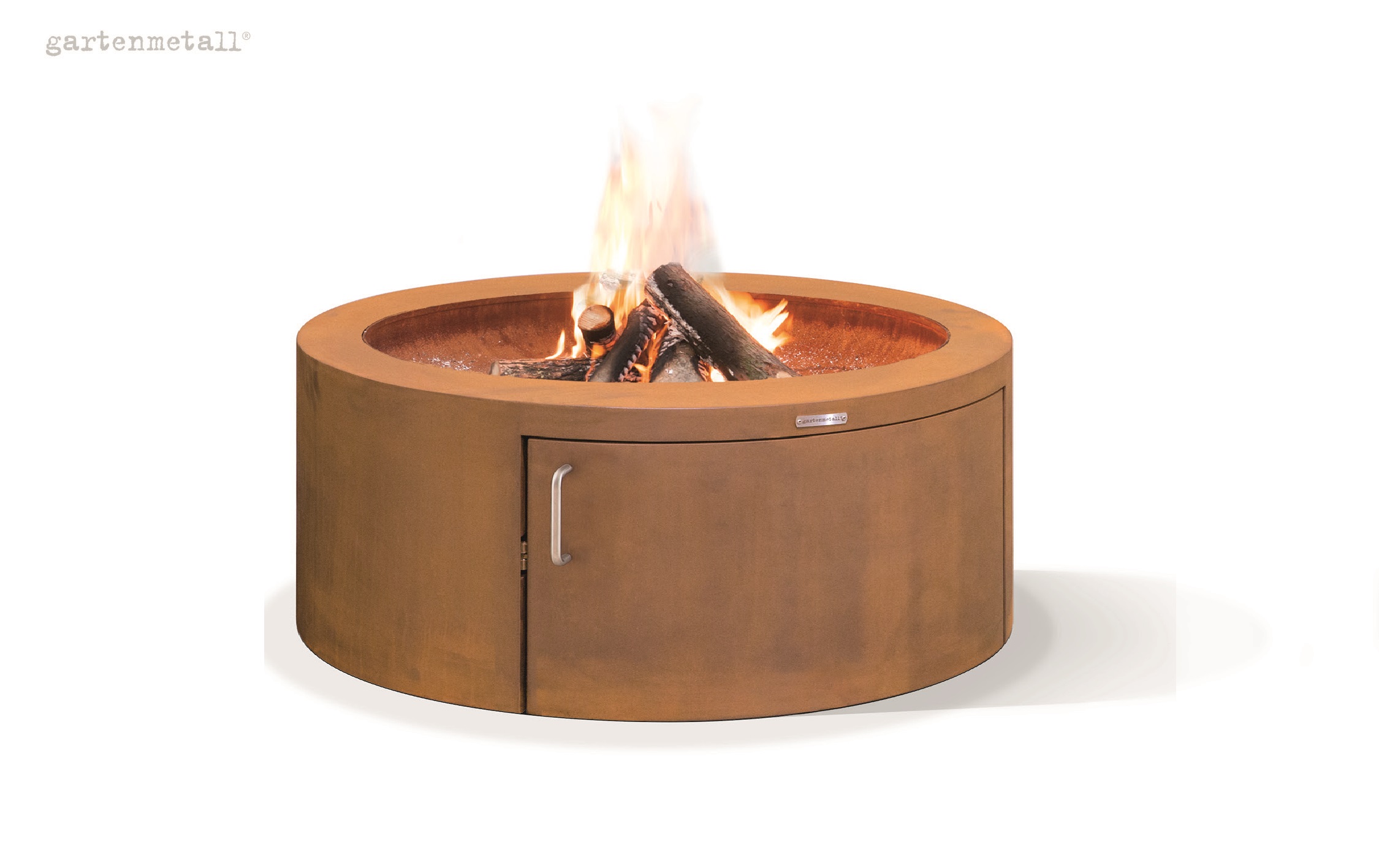 Feuerstelle TROJA RUND mit Seitentür ø1.250 mm