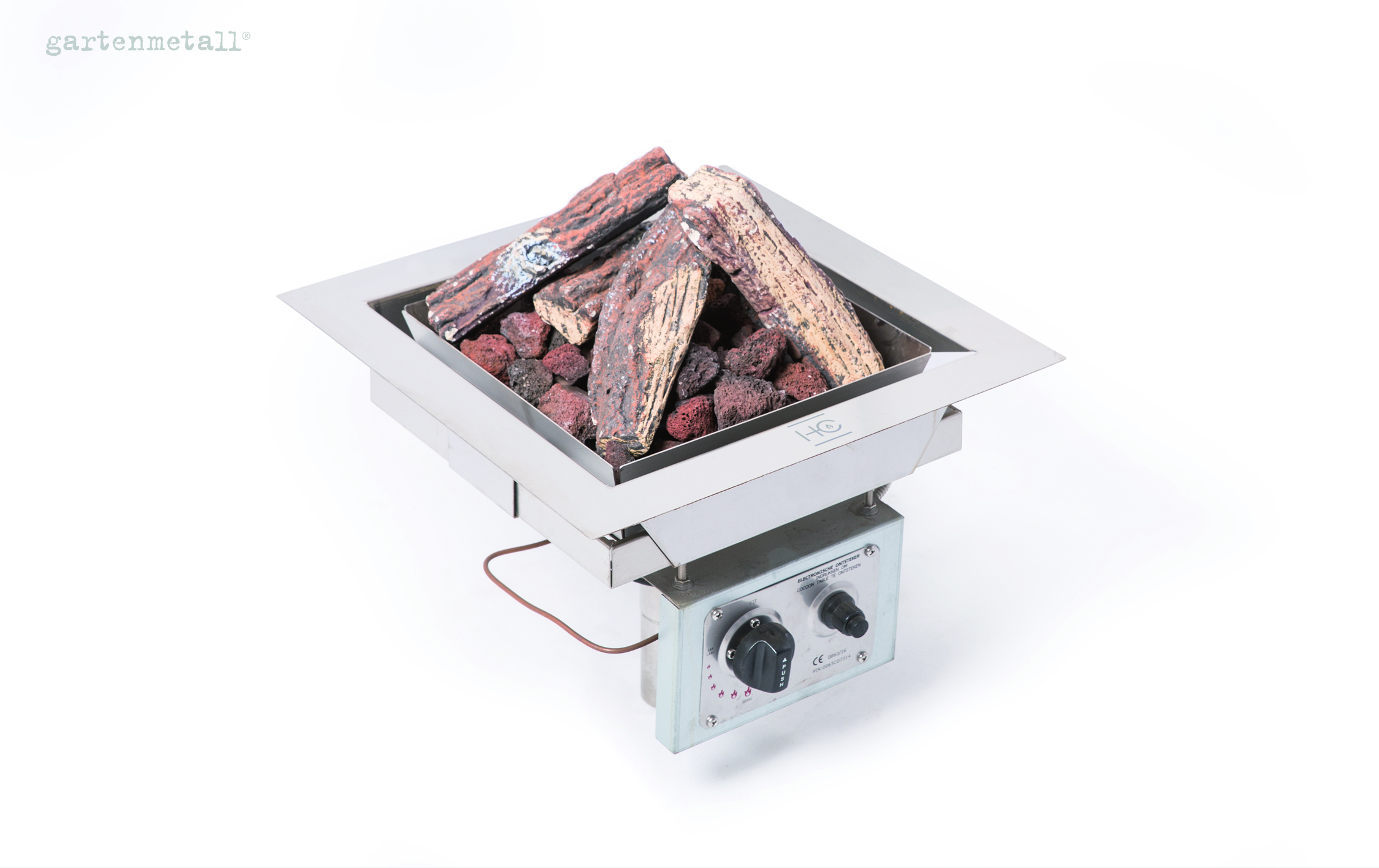 GAS decorative fire insert square 480x480 mm