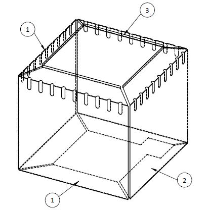 Reduction of splashing noise for AQUA CUBUS 500x750 mm