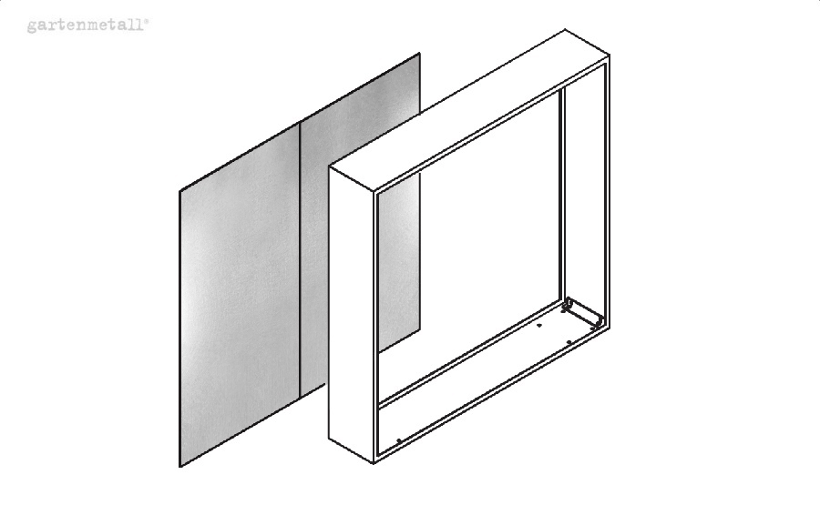 Back panel for privacy screen LIGNA 1800x1800mm