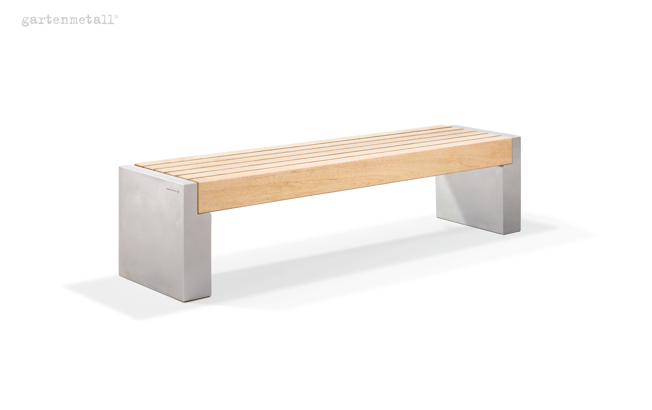Bench type EMDEN 2.0 m with seat support hardwood