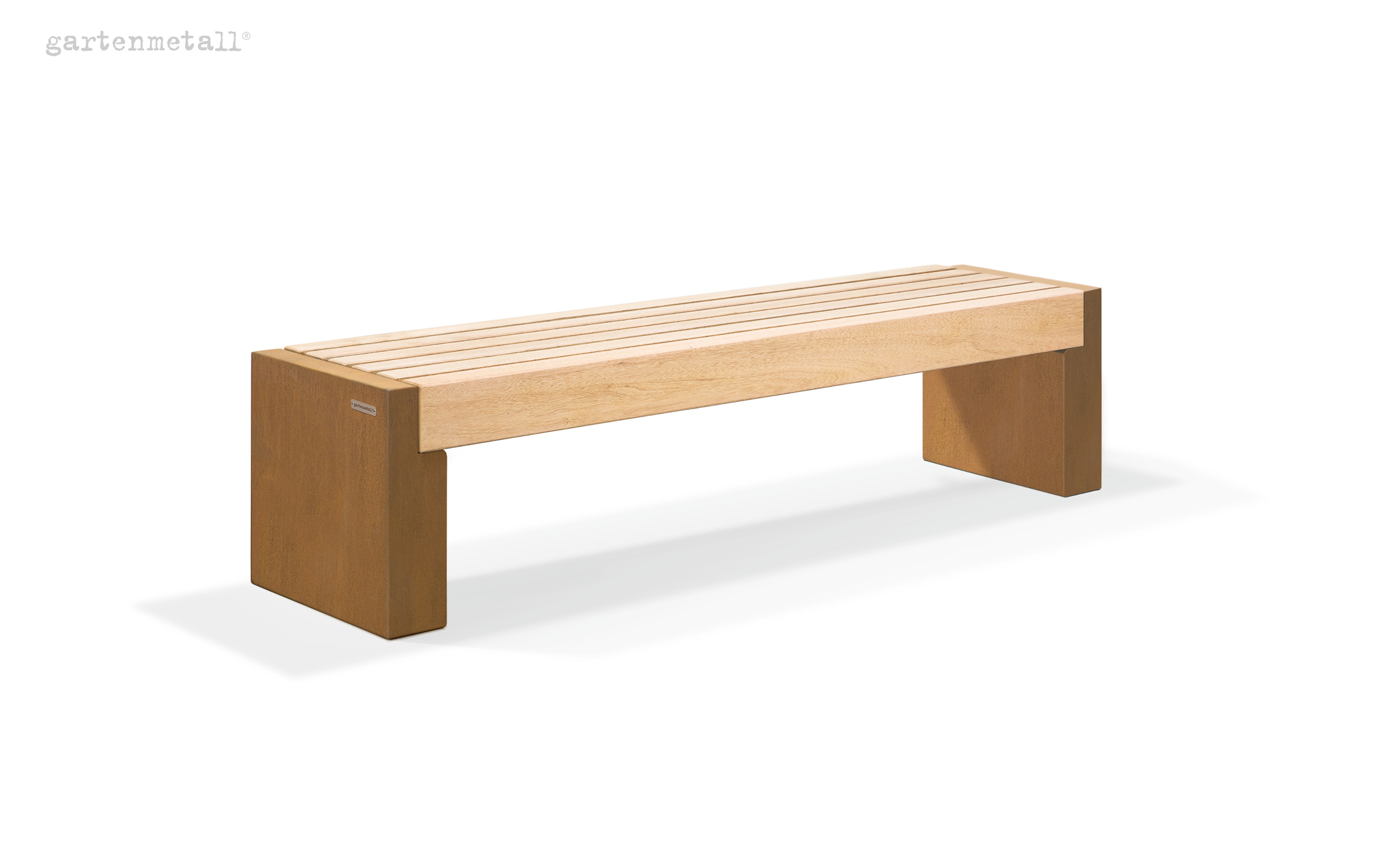 Bench type EMDEN 2.0 m with seat support hardwood