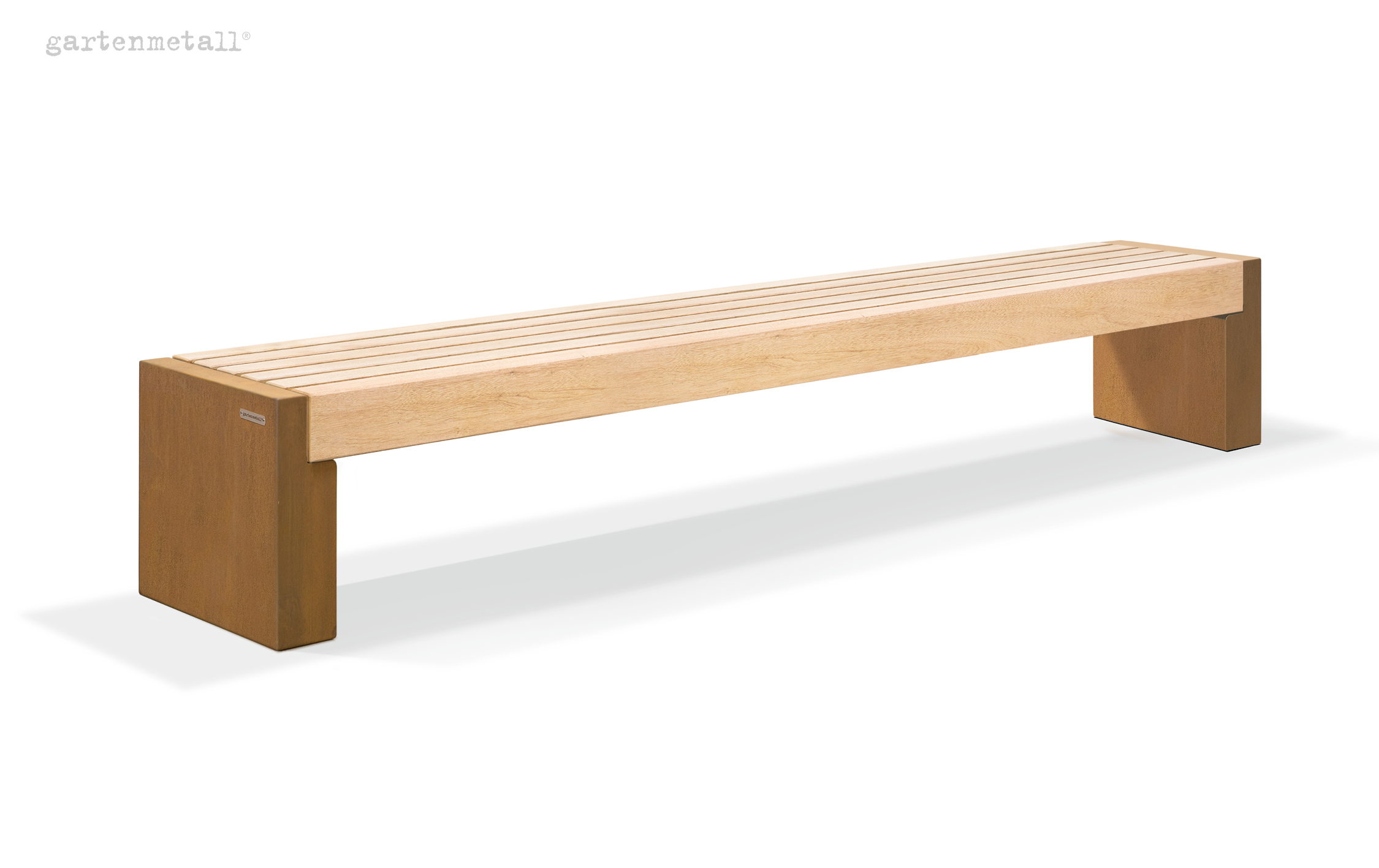 Bench type EMDEN 3.0 m with seat support hardwood