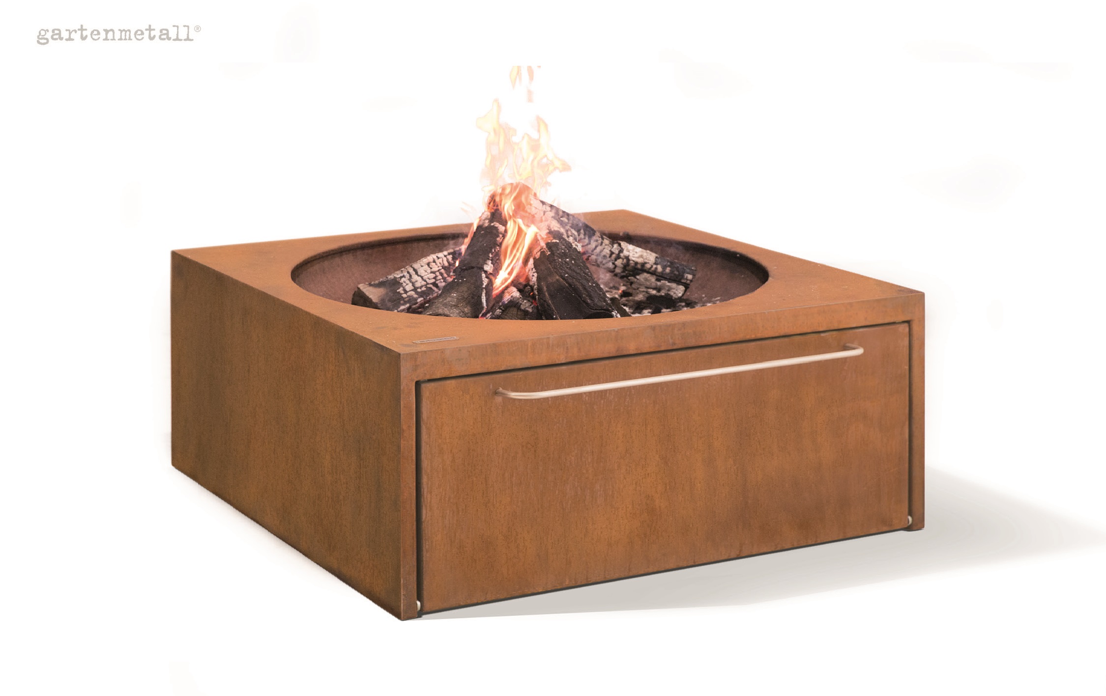 Fireplace TROJA SQUARE 1200 with side door