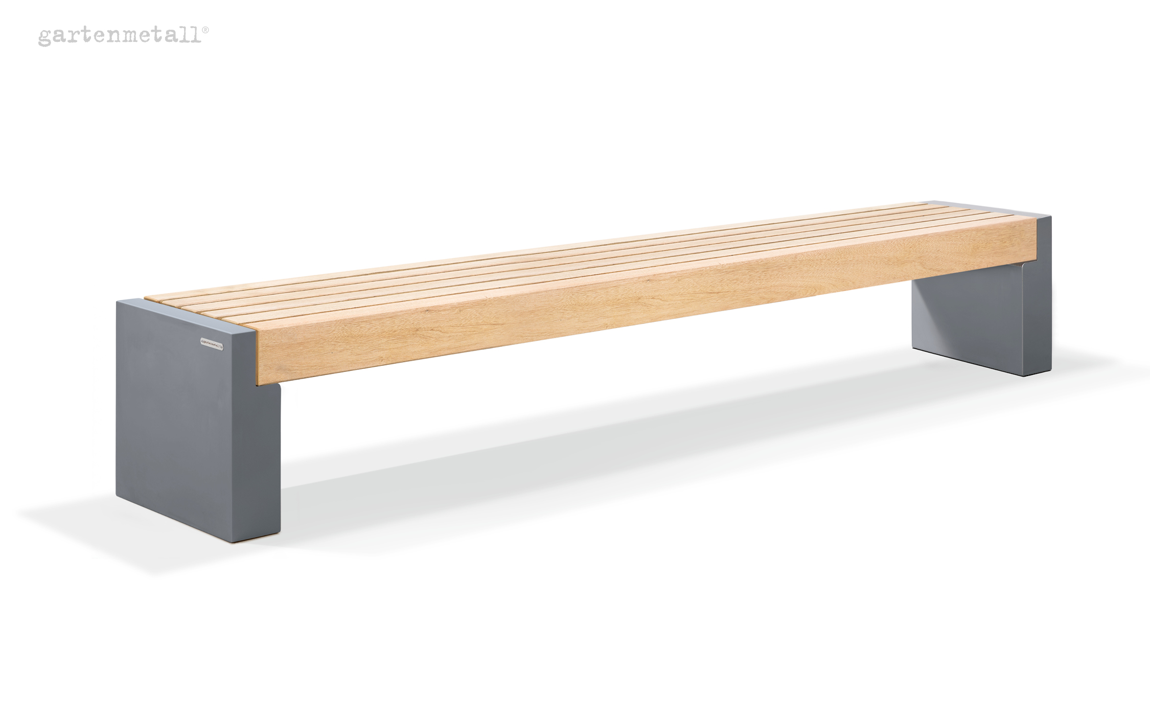 Bench type EMDEN 3.0 m with seat support hardwood
