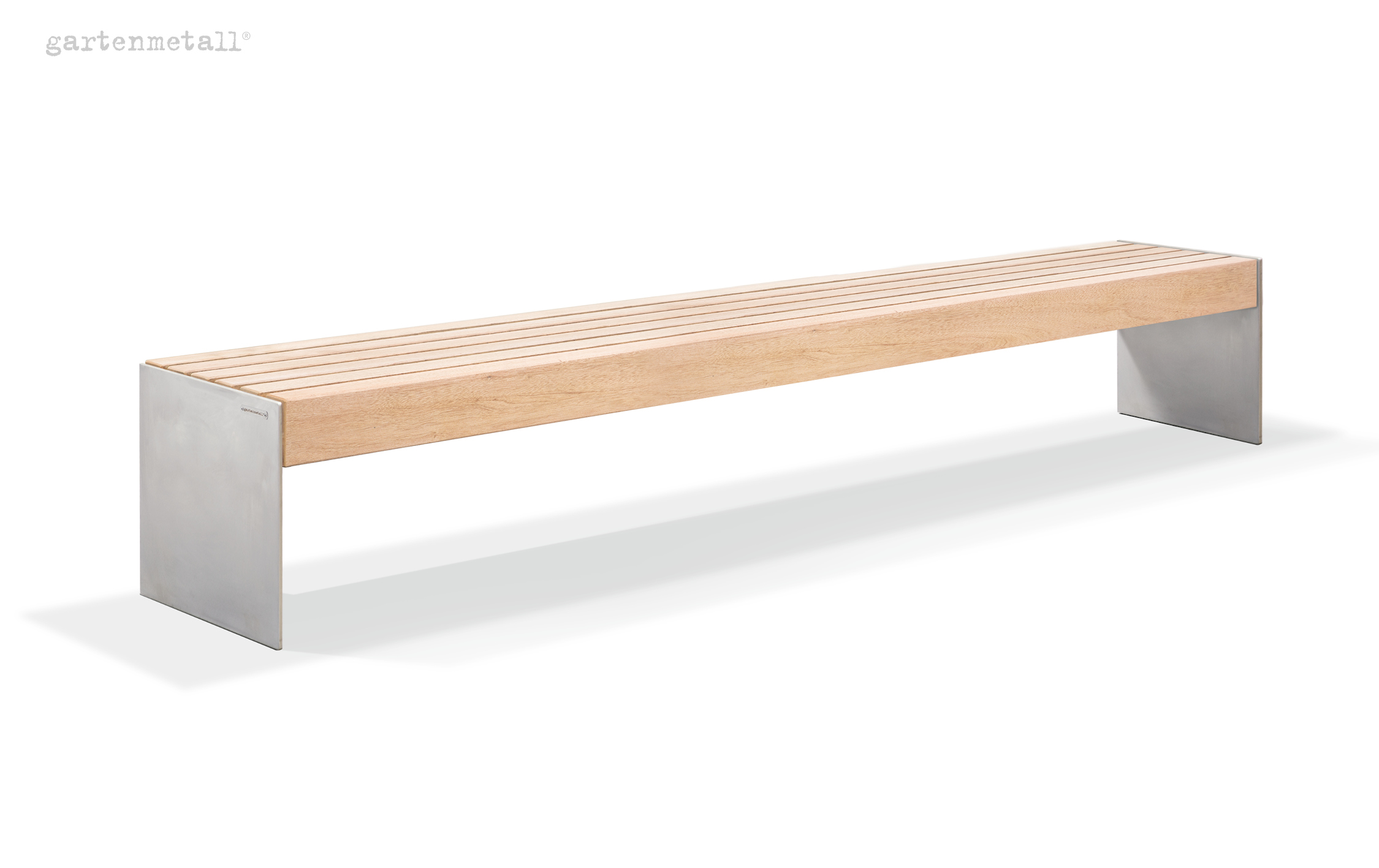 Bench type KEMPTEN 3.0 m with seat support hardwood