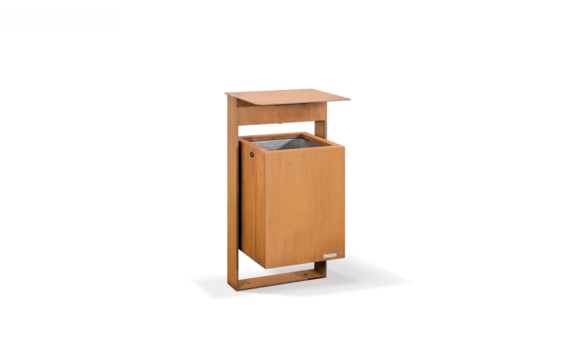 Floor-standing waste bin DANZIG for floor mounting