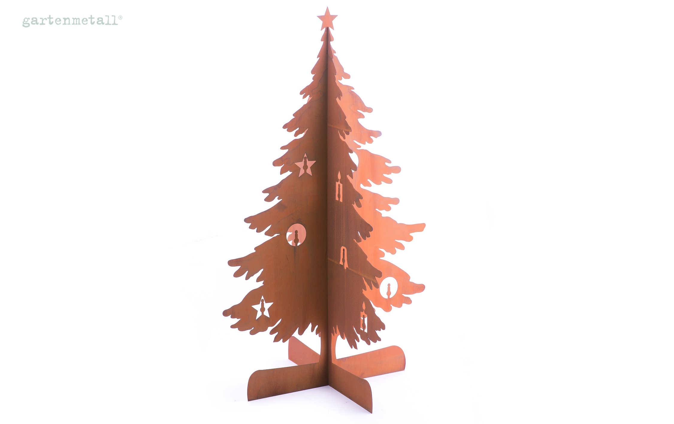 WEIHNACHTSBAUM 3D zum Stecken Cortenstahl