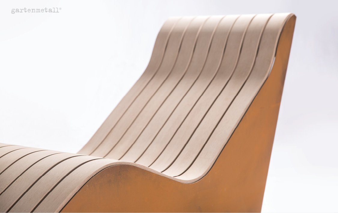 Wave lounger FELICE with support in RESYSTA® private