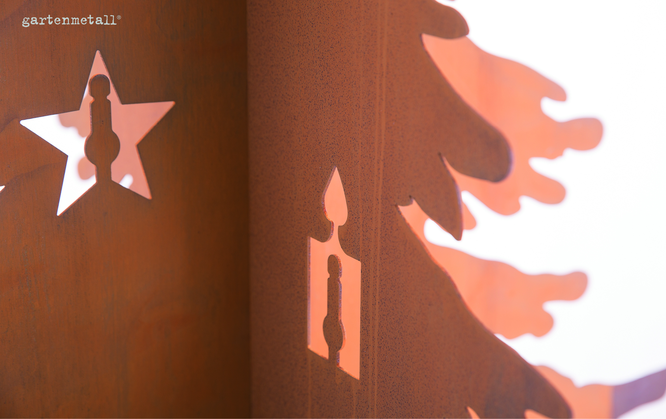 CHRISTMAS TREE 3D to stick Corten steel