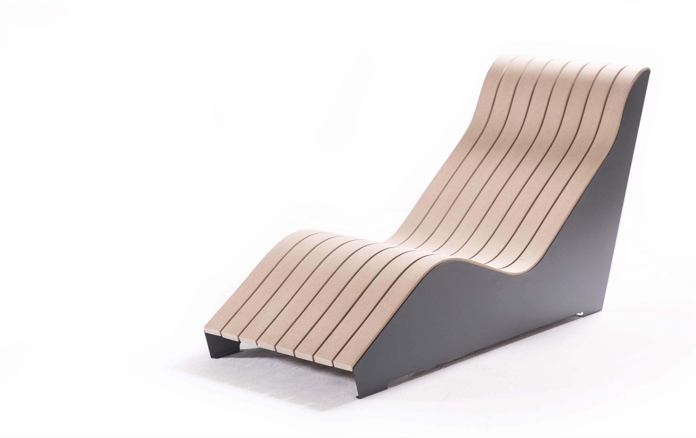 Wave lounger FELICE with support in RESYSTA® private